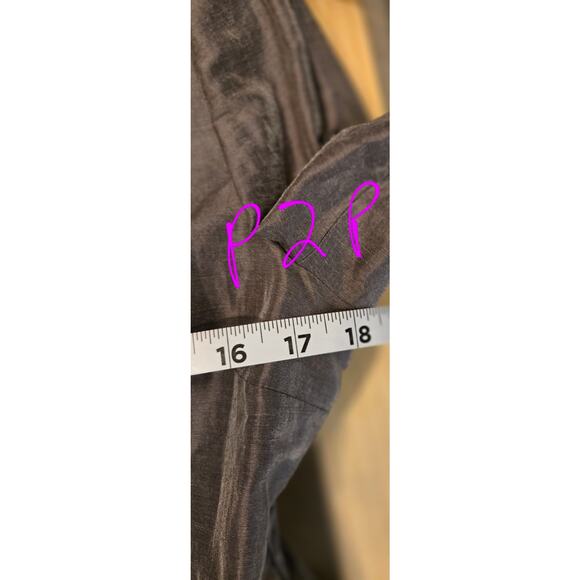 Sergio Pellari Silver Metallic Linen Blend Made in Italy Womens 10 Luxury Blazer - Picture 5 of 7